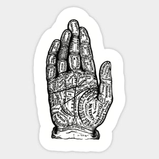 Antique Fortune Telling Palmistry Hand Sticker